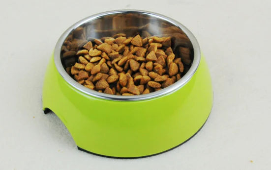Multi-Color Stainless Steel Pet Bowl for Cats and Dogs