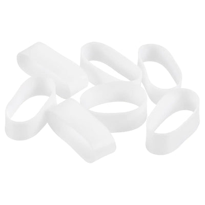 uxcell 100Pcs Silicone Rubber Bands 15x7mm Rubber Bands Rings Cable Ties Strong Elastic Bands Non-slip for Cord Wrapping Bag Wraps White