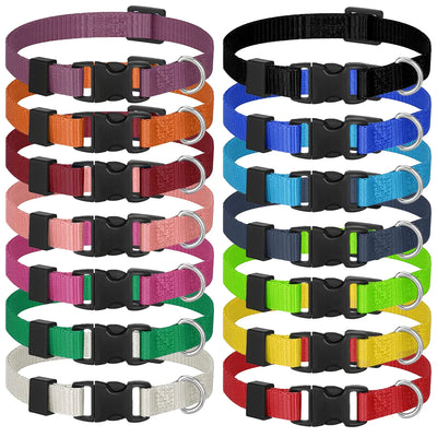 14 Pack Puppy Collars for LitterAdjustable Puppy ID Collars Breakaway Safety Whelping Collars for Small PuppiesSoft Nylon Identification Collar Pet Supplies for Newborn Litter Puppy Pets