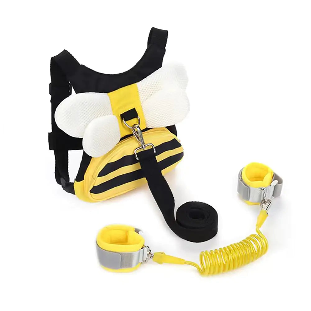 PandaEar 3 in 1 Toddler Harness Leashes + Anti Lost Wrist Link Kids Bee Safety Backpack Harness with Children Leashes Child Anti Lost Leash for Girls Boys Outdoor