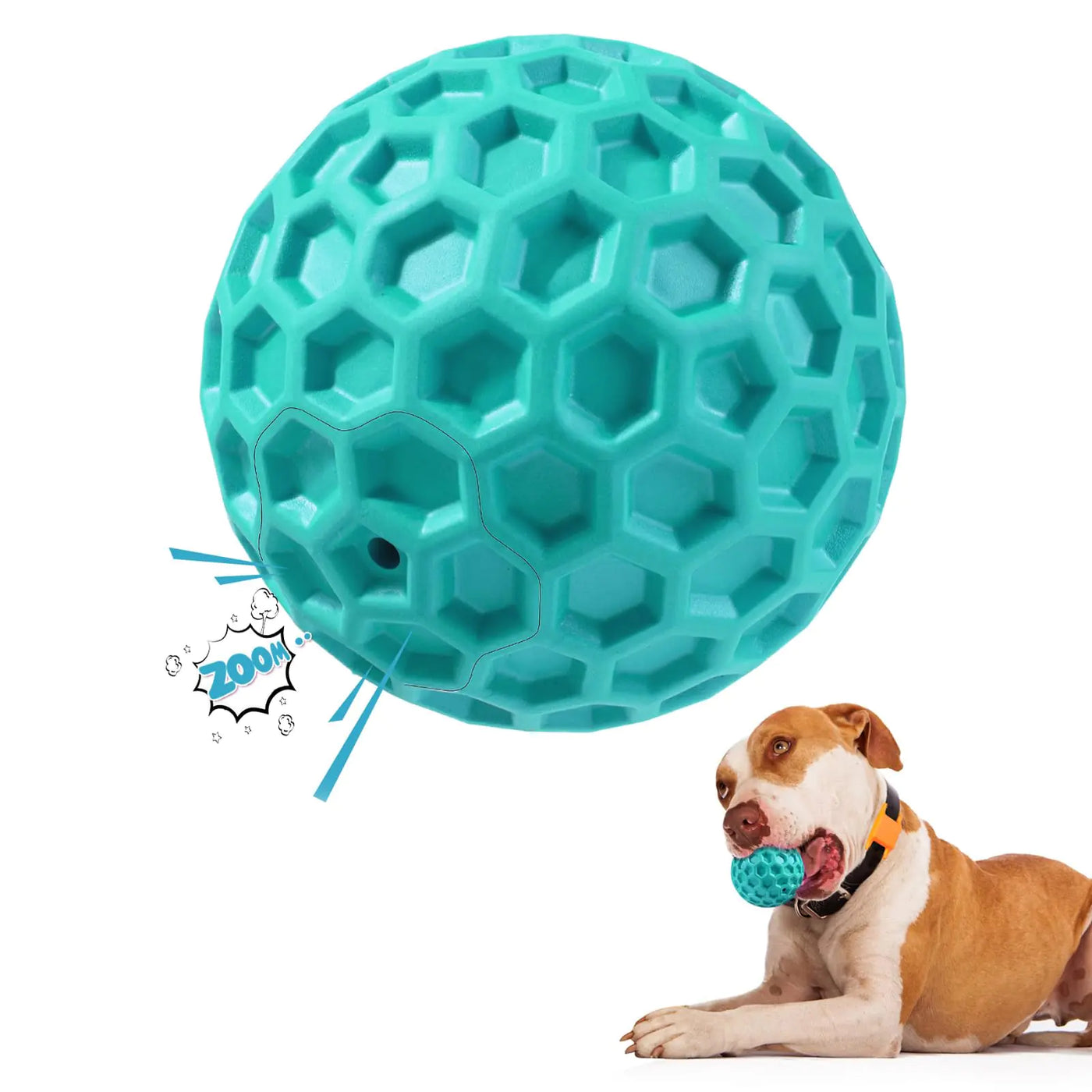 Dog Squeaky Balls Dog Toys for Aggressive Chewers Large/Medium Breed Durable Tough Chew Toys for Aggressive Chewers Natural Rubber Dog Balls Interactive Toys