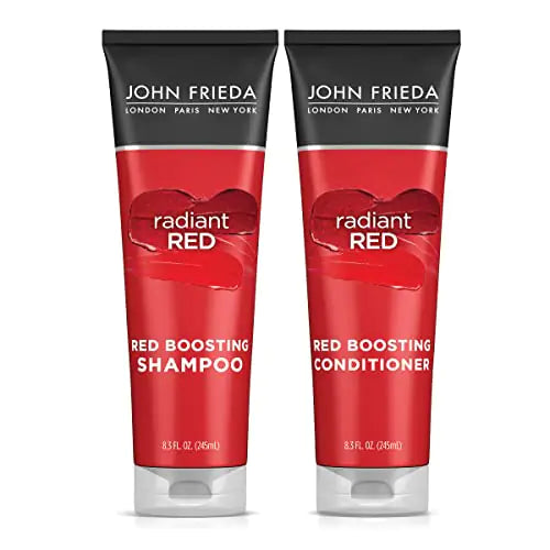 John Frieda Radiant Red Shampoo & Conditioner Bundle Enhancing Shampoo & Conditioner Helps Enhance Shades with Pomegranate and Vitamin E