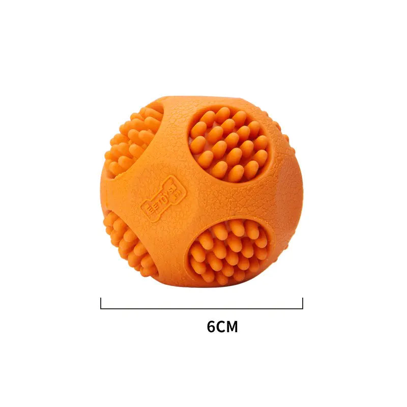 New Pet Toy Ball - Durable Rubber Chew with Whistle