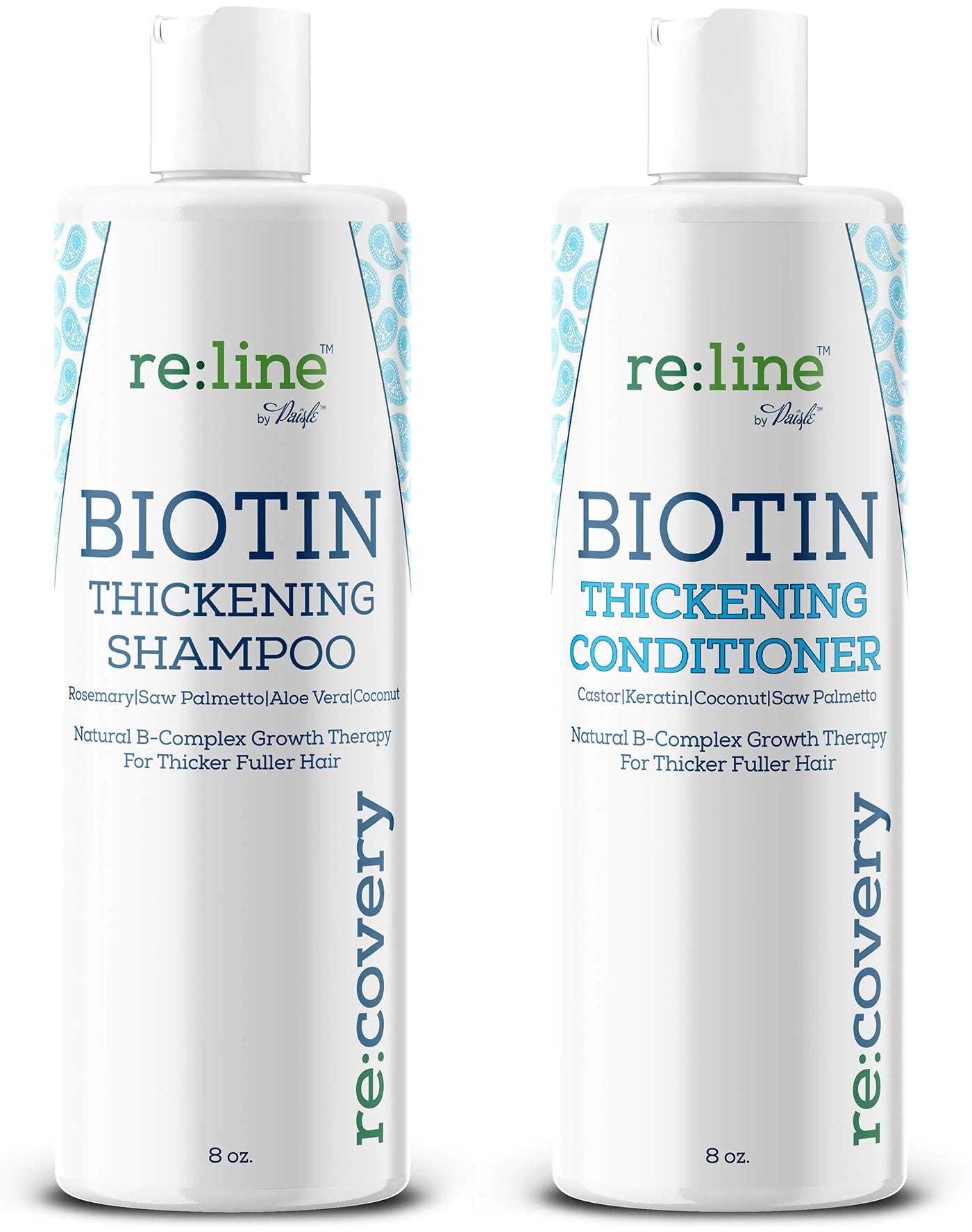 Biotin Shampoo and Conditioner for Hair Growth Thinning Hair Treatment - NATURAL Sulfate Free for Men and Women (THICKENING SHAMPOO AND CONDITIONER)