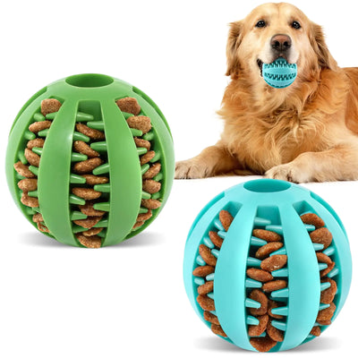 Dog Chew Toy Balls (2 Pack) – Treat Dispensing & Puzzle Play