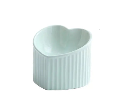 Practical Durable Ceramic Pet Bowl with Inclined Mouth