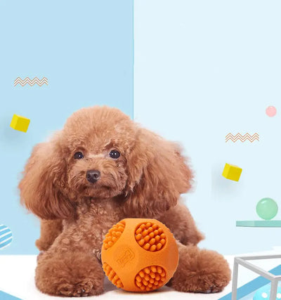 New Pet Toy Ball - Durable Rubber Chew with Whistle