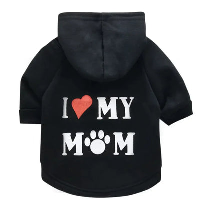 Paw Mummy Fleece Dog Sweater "I ❤️ MY MOM"